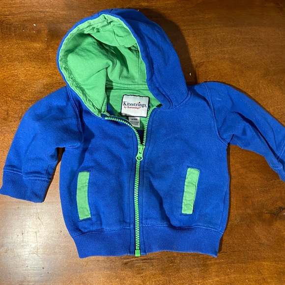 Kite strings blue/green hoodie SZ 6/9 - Picture 2 of 4